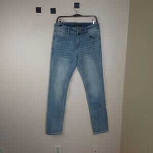 Richie Le Straight‎ Leg Stretch Denim Jeans Vintage Wash Distressed Size 30x34